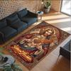 Virgin Mary Theme Crystal Velvet Rug Personalized Custom Name Text Soft Floor Mat Home Decor