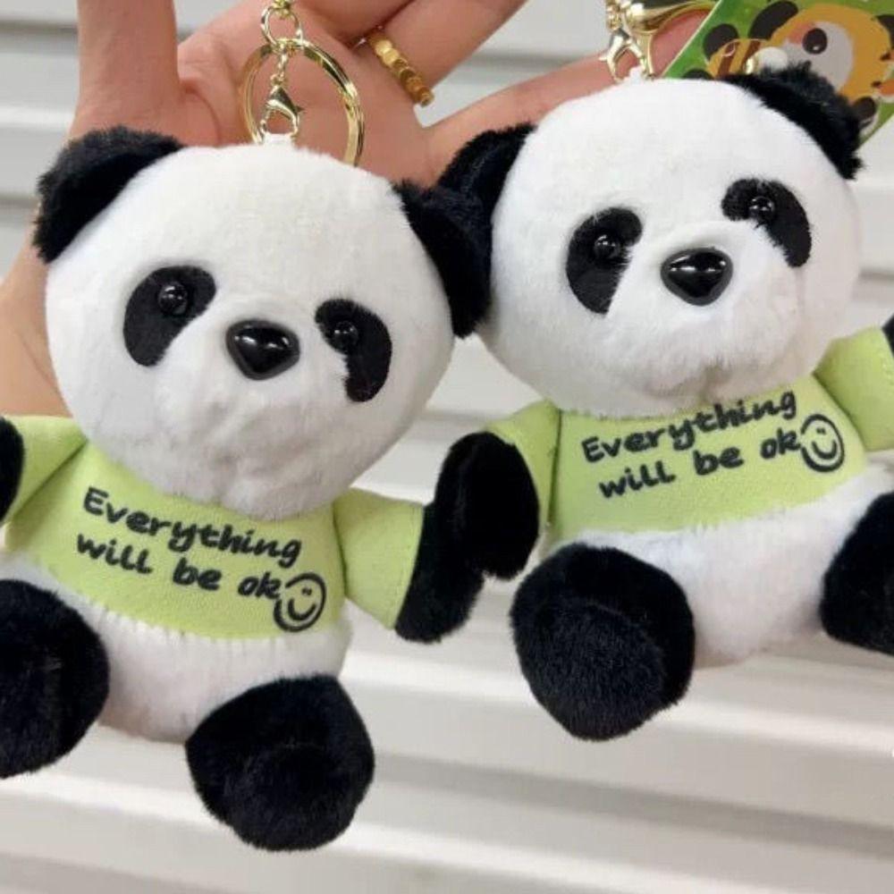 Мягкий брелок в виде панды, мультяшный автомобильный брелок, портативная плюшевая кукла, сумка, кулон, студент