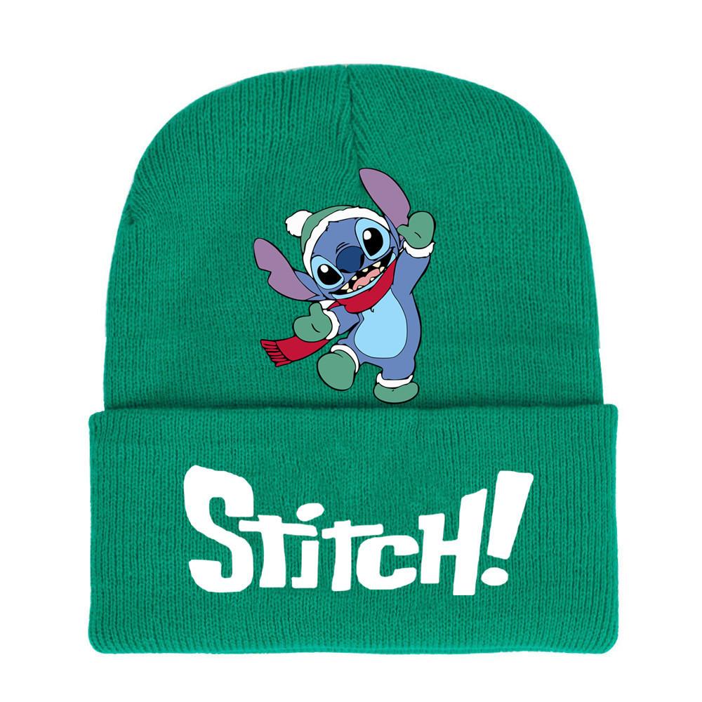 Disney Stitch Knit Beanie Winter Hat With Rolled Brim For Christmas Gifts Adults