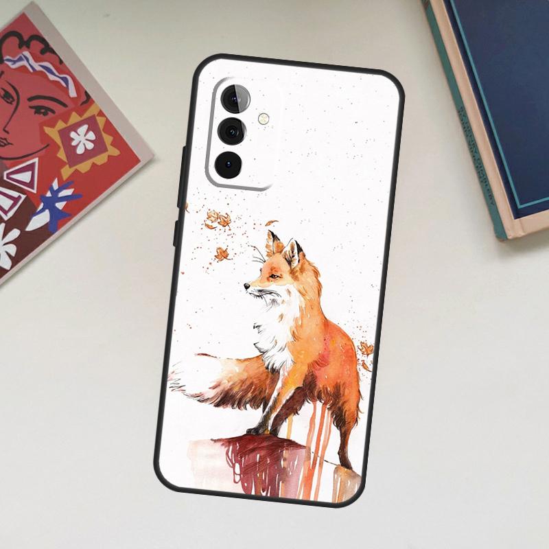 Watercolor Painting The Fox Case For Samsung Galaxy A56 A36 A16 A06 A54 A34 A14 A13 A53 A12 A22 A32 A52 A35 A17 A15 A55