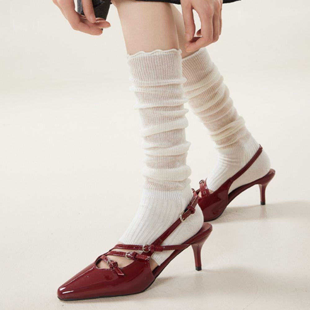 Носки гольфы JK с открытым носком Сладкая Лолита Чехол для ботинок Модный однотонный Чехол для ног Девушка