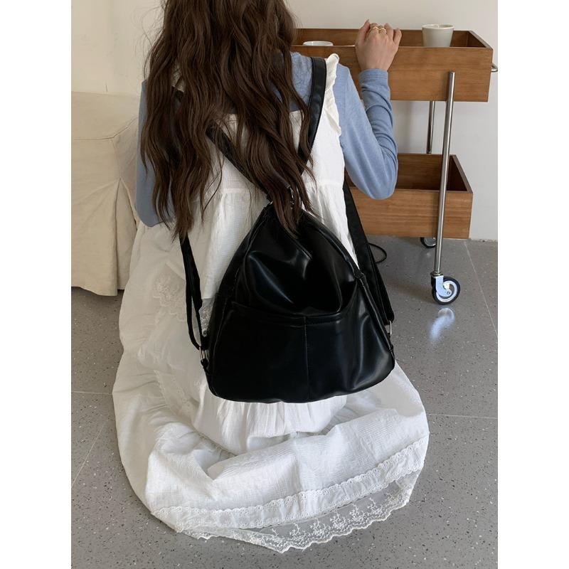 Весенний рюкзак из мягкой искусственной кожи для женщин, большая вместимость, трехцелевая сумка для поездок на работу, многофункциональный рюкзак, наклонный школьный рюкзак, тренд