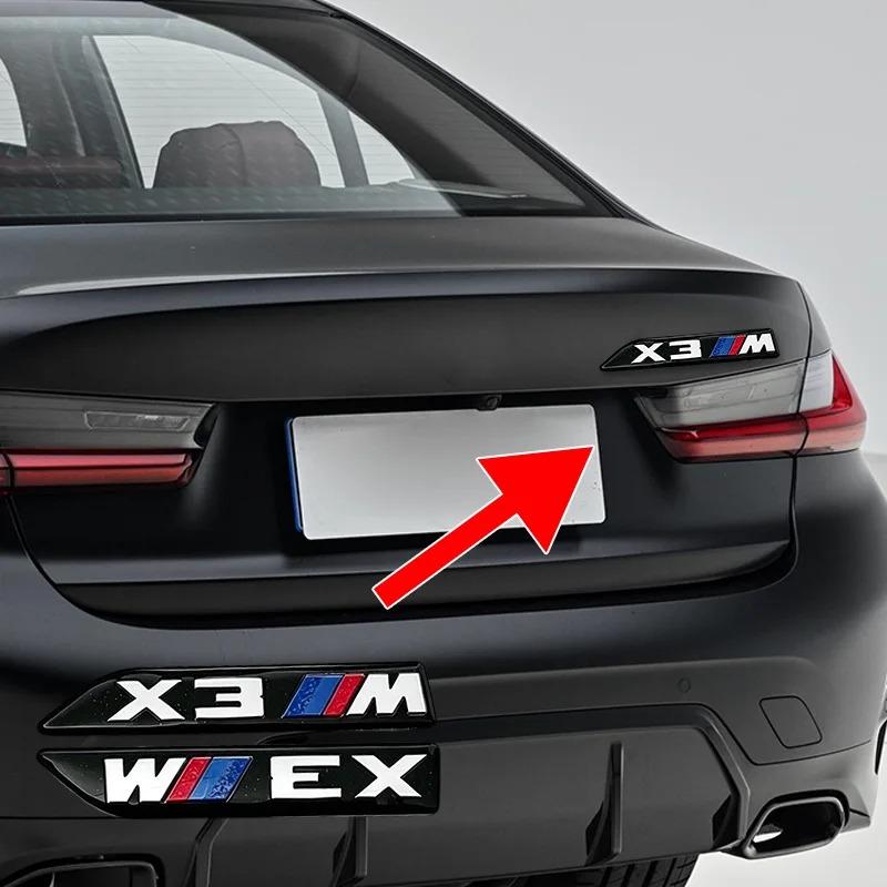 2Pcs 6.8cm for BMW M Power X1 X2 X3 X4 X5 X6 Car Fender Side Badge Emblem Black Sticker Logo Styling Decor Glossy Accessories msjk68
