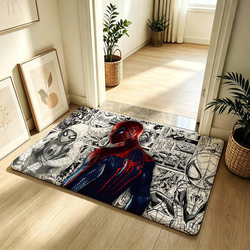 Classic S-Spider-Man Carpet Bathroom Anti-slip Mat Door Mat Home Decoration Mat Entrance Door Mat Scratch-resistant Door Mat
