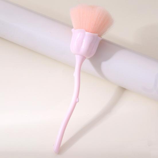 Кисть для дизайна ногтей Мягкая щетина Удобная ручка Маникюрная кисть Искусственное волокно Шерсть Форма цветка розы Кисть для ногтей Маникюрный инструмент