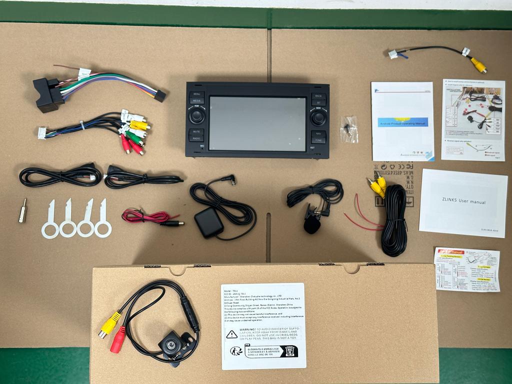 Android 13 Car Navigation 7-inch Built-in Carplay + Android Auto/4 + 64G + AHD Camera + Microphone for Ford Transit Universal Models