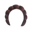 Однотонная headband с облачным губчатым наконечником, моющая резинка для волос, пушистая headband для мытья лица, макияжа, душа, ухода за кожей, повязка на голову