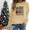 Рождественские свитшоты Merry Christmas для женщин с круглым вырезом