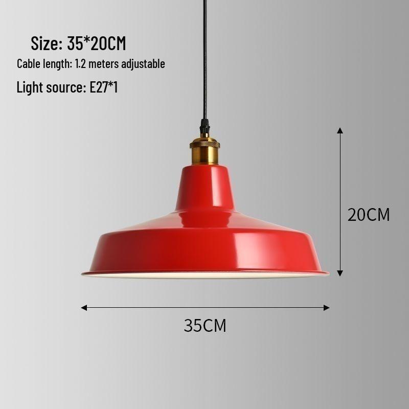 Красная ретро скандинавская индустриальная люстра - Идеально подходит для магазинов молочного чая, баров, ресторанов и кафе.
