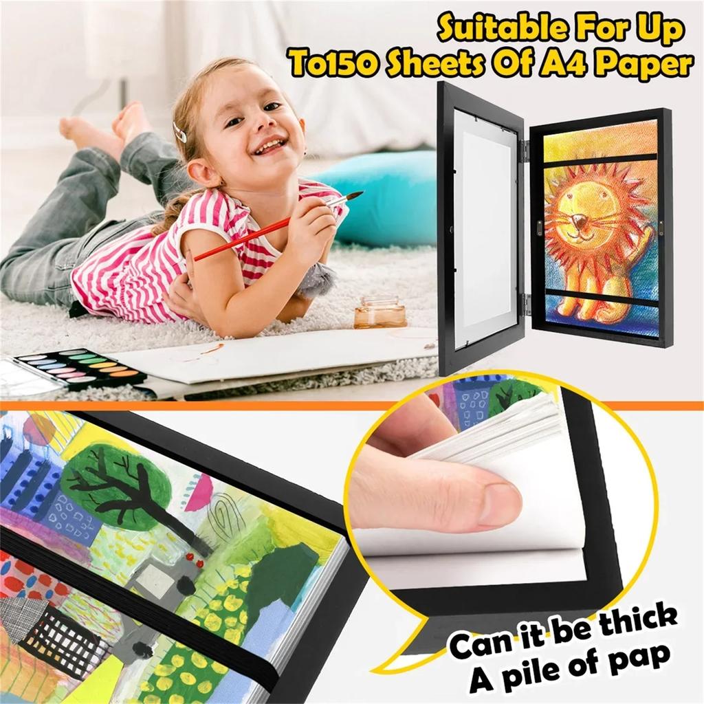 3 шт. детские художественные рамки с магнитным передним отверстием для постеров, фотографий, рисунков, картин, детских художественных картин, витринных рамок