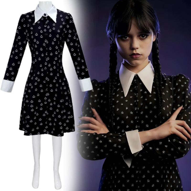 Wednesday 2 Character Cosplay Gown With Flexible Material For Costume Events