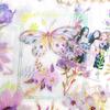 Handmade Butterfly Flower Sticker Decorative Ice Crystal Collage Decals  Goo Card