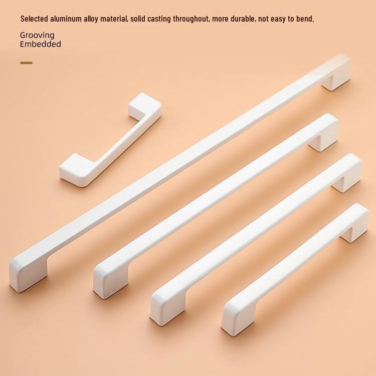 Американская белая алюминиевая сплавная ручка для шкафа