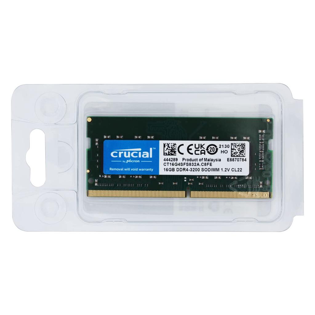 Критически важная оперативная память для ноутбука PC4-25600 (DDR4-3200) 16 ГБ SODIMM CT16G4SFS832A [Параллельный импорт]
