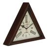 30 Cm Triangle Wall Clock, Brown Wood Frame Wall Decorative, Room, Living, Studies, Offices, Home Decor Best Item for Gift