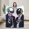 Шлем Daft Punk Супер Мягкие Одеяла Плед Плюшевый для Кемпинга С рисунком Диван Кресло Фланелевая Постельная Простыня Покрытие для Диван-кровати
