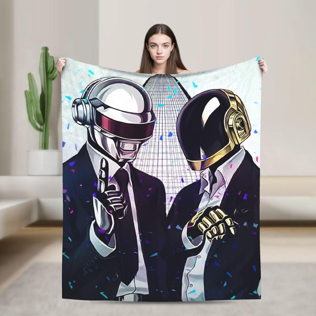 Шлем Daft Punk Супер Мягкие Одеяла Плед Плюшевый для Кемпинга С рисунком Диван Кресло Фланелевая Постельная Простыня Покрытие для Диван-кровати