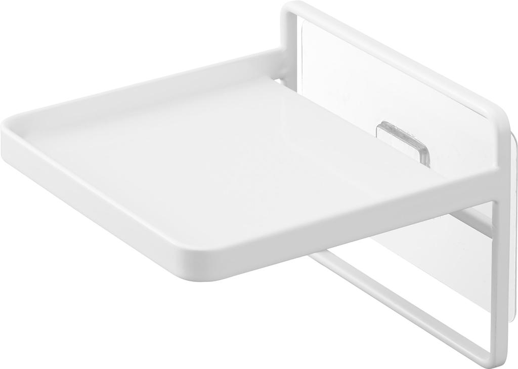 Yamazaki Tower Film Hook Soap Dispenser Storage W X D X 8cm H Film Floating Bathroom Model 2181 Tray, White, Dimensions Approx. 10.2cm 10.2cm