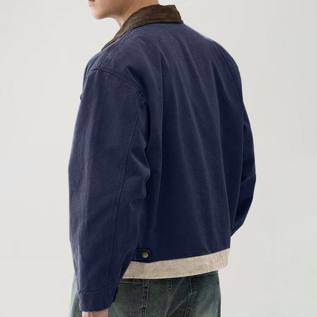 Men's Solid Color Camouflage Outdoor Sports Jacket Men's Pocket Button Casual Jacket