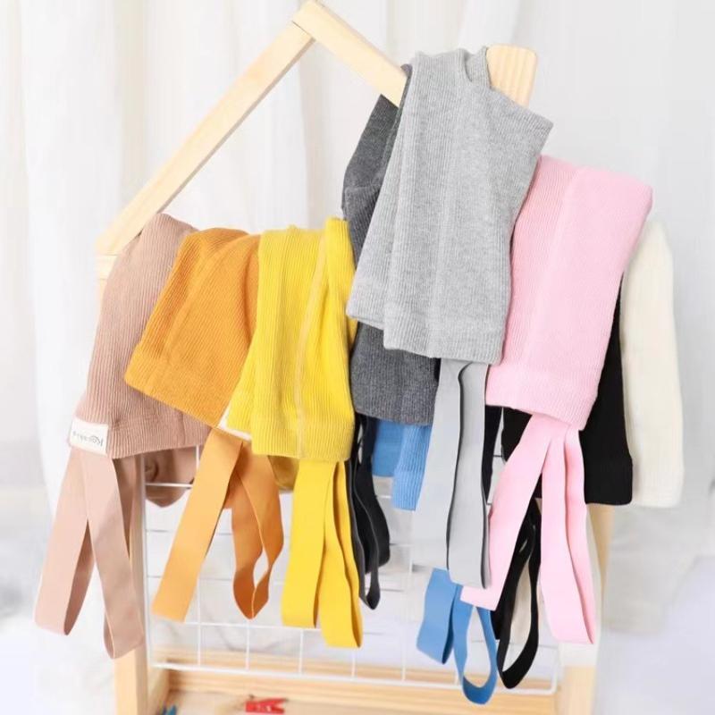Baby Girl Tights Cute Footed Pantyhose with Suspenders Stretch Overalls Stockings Infant Ribbed Knit Leggings