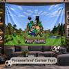 Wall Hanging Tapestry Custom NameMinecraft Pattern Personalized Printed Fabric Wall Decor