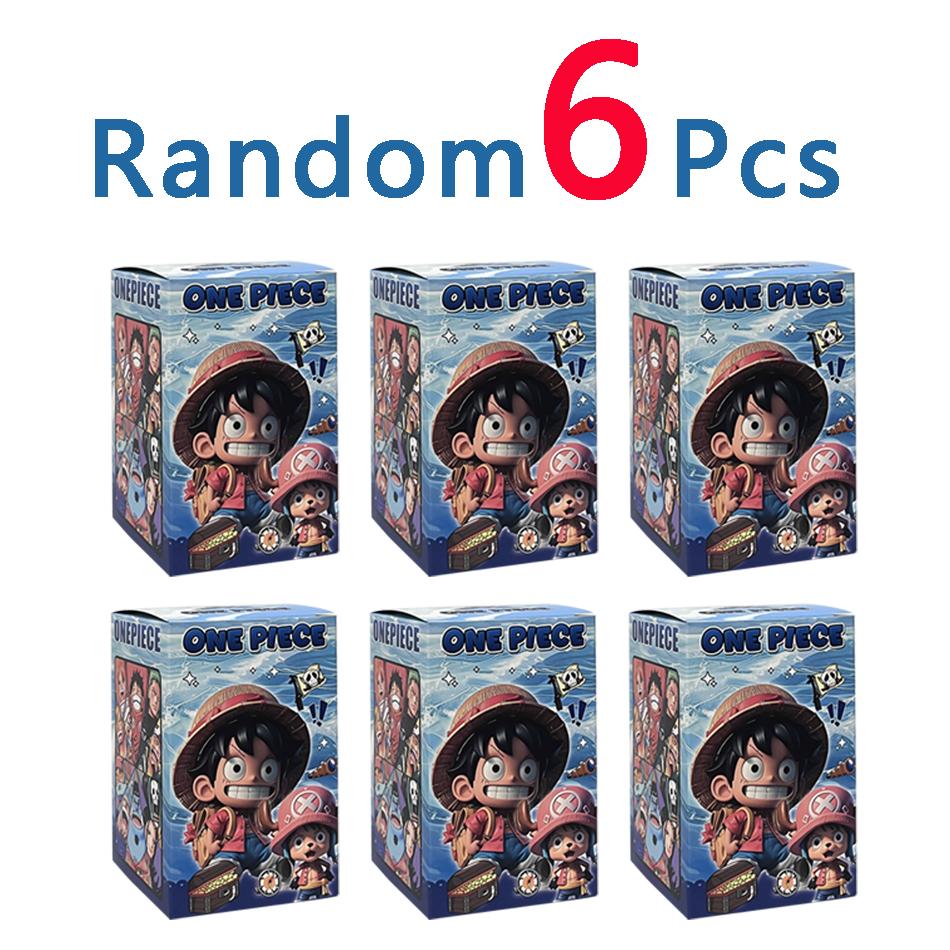 Горячая 6-7 см Аниме One Piece 12 шт. Сидячая Поза Фигурка Действия Луффи Нами Модель из ПВХ Настольное Украшение Игрушка Праздничный Подарок