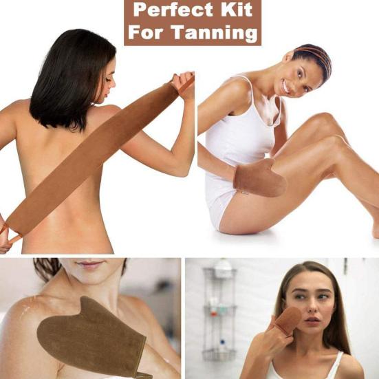 Набор аппликаторов для рукавиц для автозагара, аппликатор для перчаток и перчаток для автозагара, волокна 3-в-1