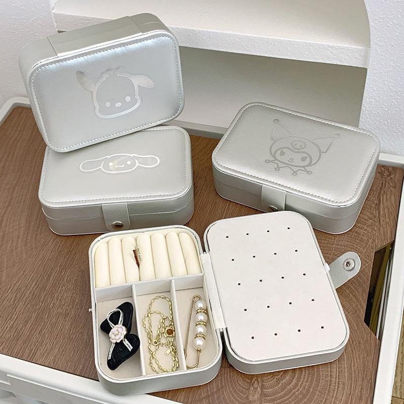 Sanrio Charm Pu Jewelry Box With Soft Hardness For Women And Gift Use