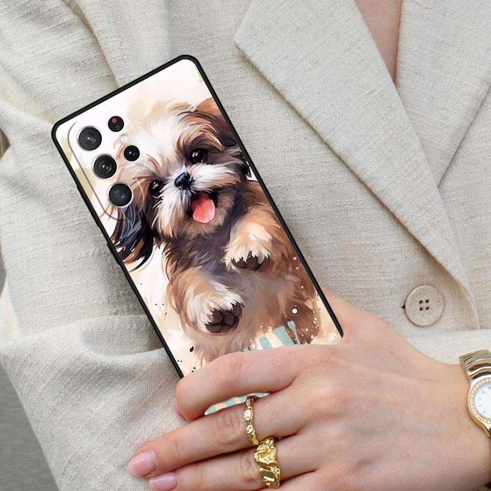 Cartoon Shih Tzu Dog PRINT Cell Phone Case for Samsung Galaxy S26 Ultra S25 S24 S23 S22 S21 S20 Note10 Cover