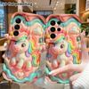 Phone case: 2D flat design suitable for Samsung Galaxy A34 A35 M05 M06 S20 S22 S21 FE Plus 5G protective case, rainbow unicorn, perfect Christmas and 