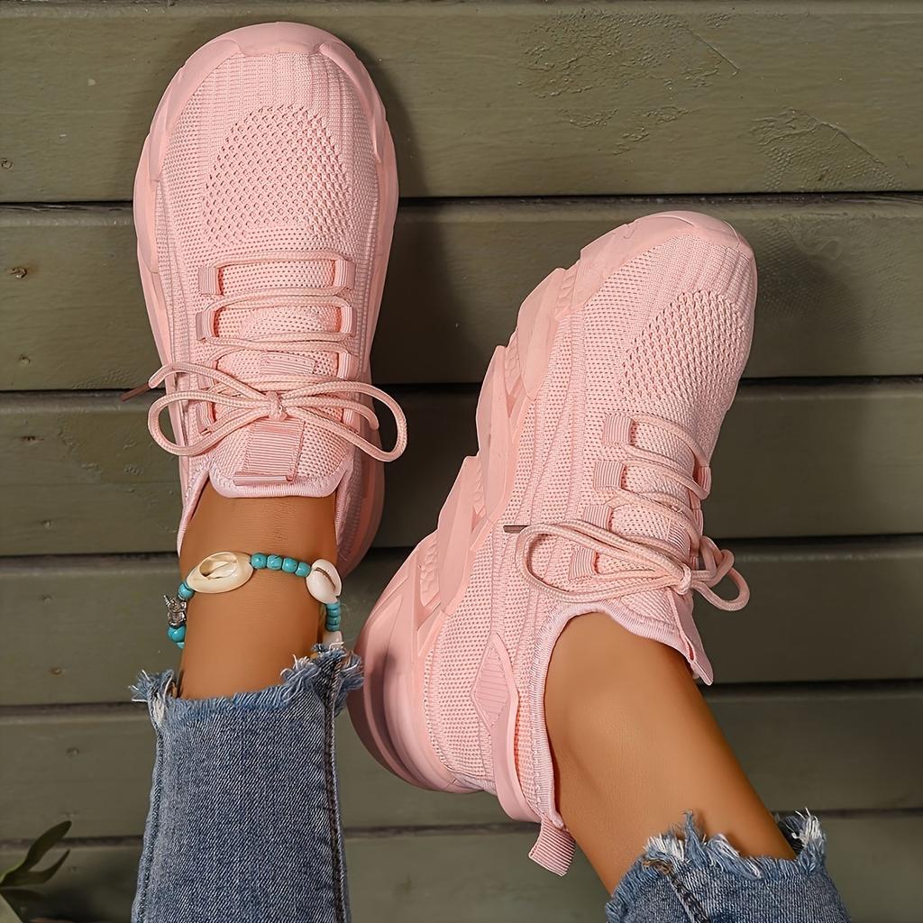 Женские однотонные повседневные спортивные кроссовки Blade с сетчатой шнуровкой, плетением Flight, дышащие кроссовки