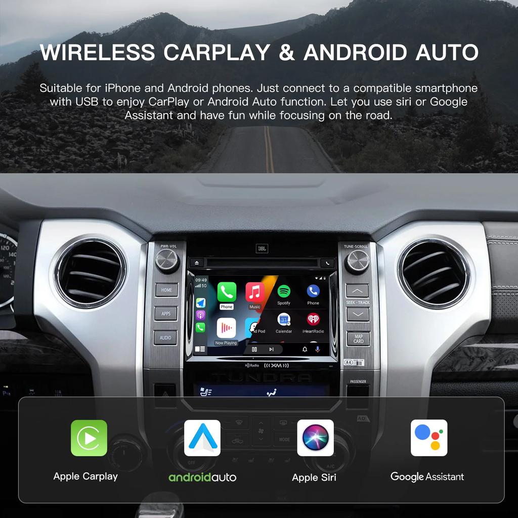 Беспроводной CarPlay для TOYOTA 2014-2019 HIGHLANDER 4Runner Tundra RAV4 Tacoma Land Curiser Prado Auris Avalon Android Auto Decoder