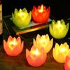 Festival Decoration Led Electronic Lamp Lotus Candle Lamp Buddhist Hall Lanterns Wishing Lamp