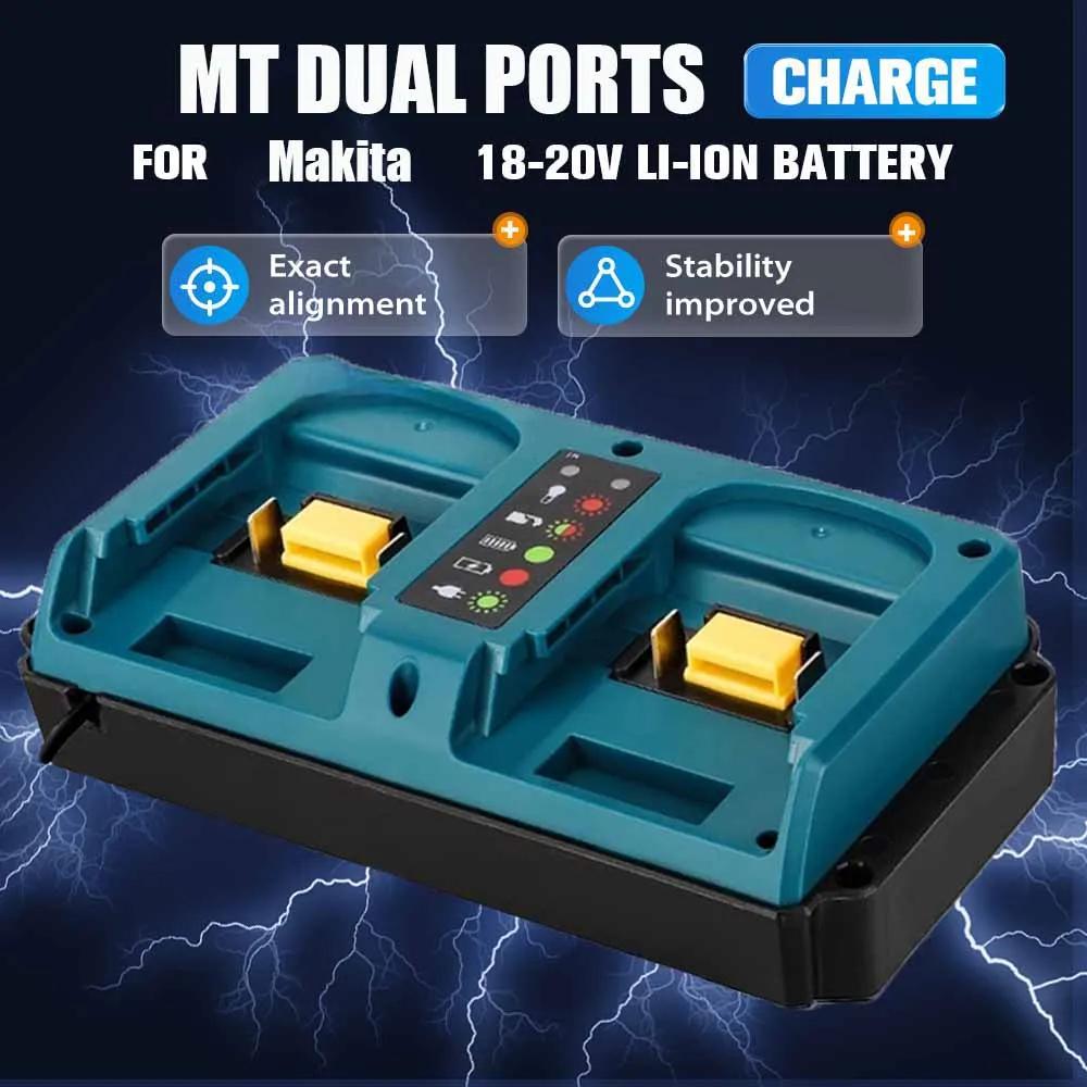 Двухпортовое зарядное устройство, замена для зарядного устройства Makita 18V, для аккумуляторов Makita 11.1V-18V LXT Li-ion BL1811 BL1811 BL1811 BL181