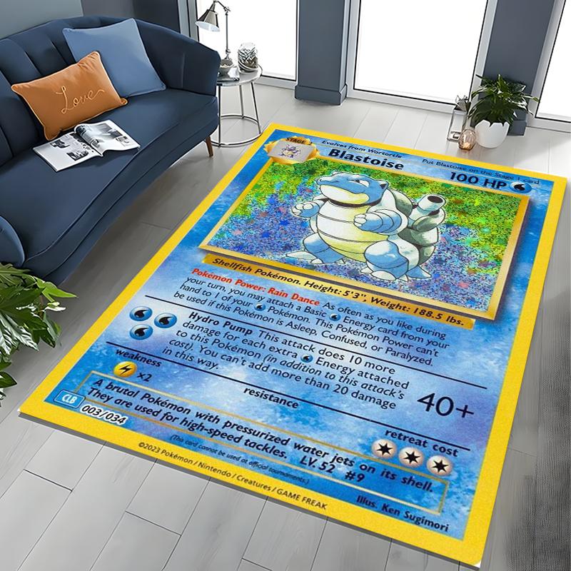 Japanese Anime Pokemon Card Area Carpet for Living Room Home Decor Sofa Table Kids Rug Non-slip Chair Lounge Floor Mat Potdemiel