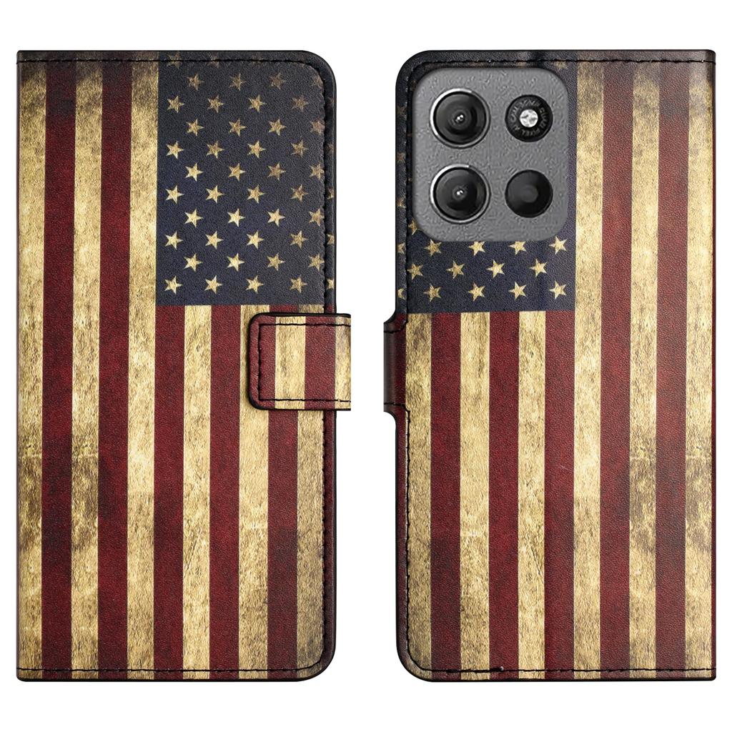 For Motorola Moto G86 5G/G86 Power 5G Case Pattern Print PU Leather Wallet Phone Cover