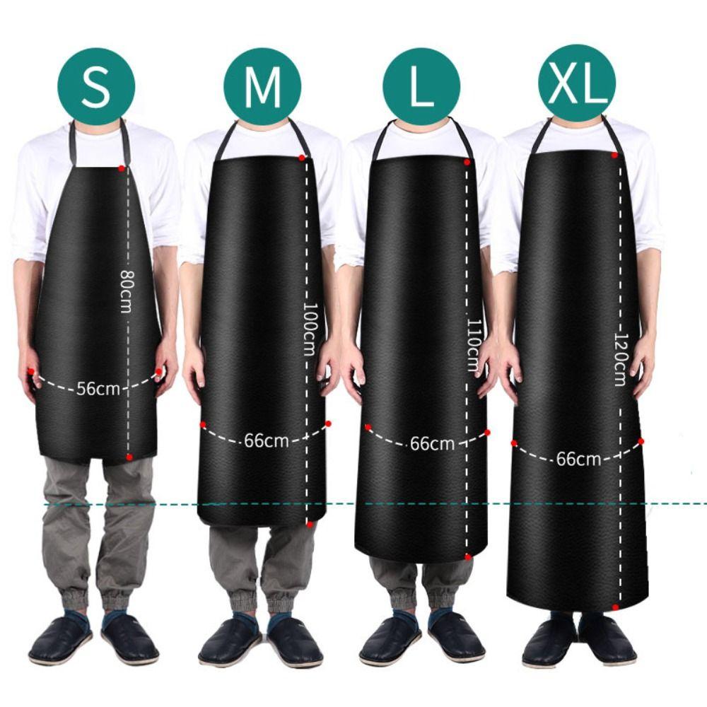 Thick Long Oil-proof PVC Butcher Anti-fouling Chef Apron Apron Cooking Kitchen Work Clothes