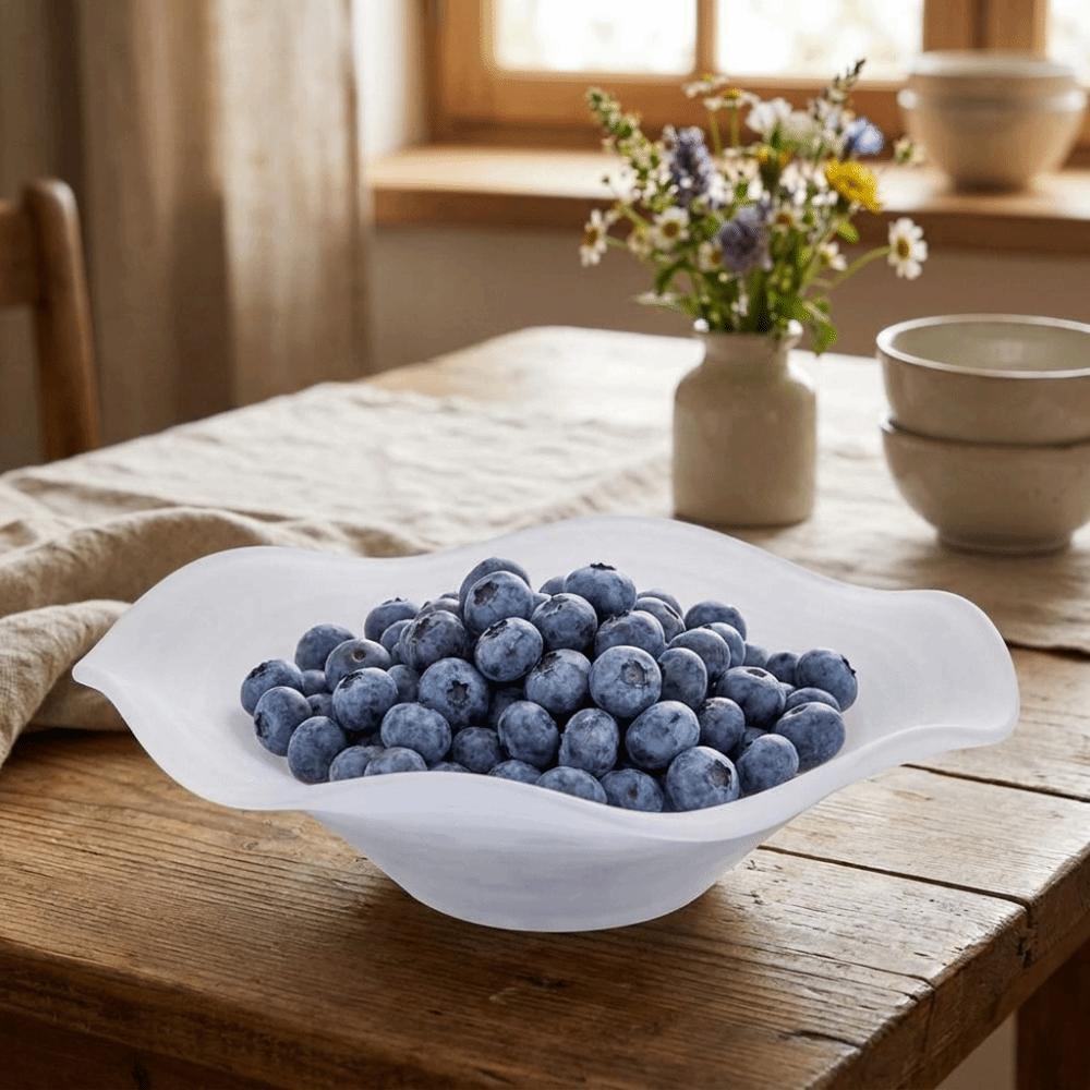 Irregular Straw Hat Glass Plate Frosted Texture Dessert Plate Trendy Glass Tray Holiday Parties