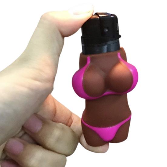 1Pc Igniter Case Creative Sexy Body Shape Silicone Ignition Machine Cover Durable Protection Case ARI