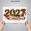 2027 Новый год Рождество Наклейки на окна Двусторонние одного цвета Ледяные снежинки Для домашнего праздничного украшения