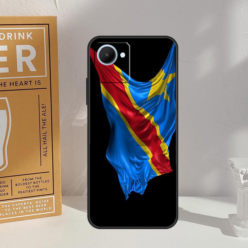Congo Democratic Republic Flag For Realme GT 6 6T 5 GT7 Pro C67 C75 C61 C55 C53 C51 C21Y C25S 10 11 12 13 14 Pro Plus Case