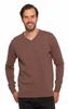 Elegant Men's Sweater with a Straight Cut, Classic Cotton, Comfortable MORAJ M brown