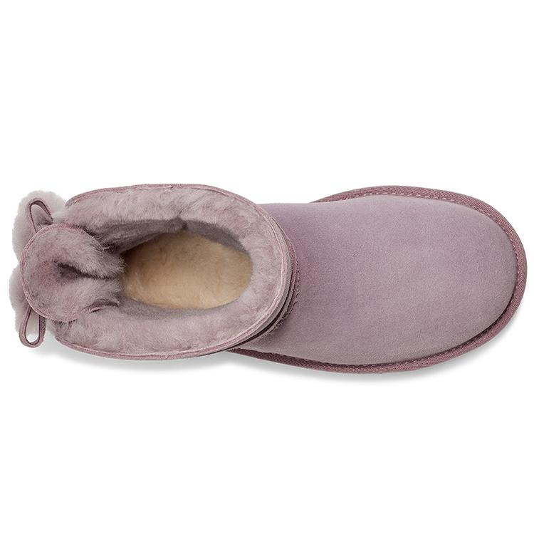 UGG Мини Бэйли Боу Пом 'Тауп Пурпурный' Женские 1125382-SHAD