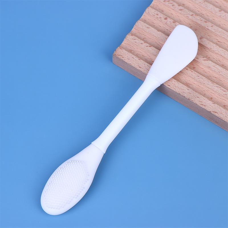 Силиконовая двухсторонняя кисть для маски для лица Отшелушивание лица Удаление черных точек Очищающая кисть Лопатка для нанесения грязевой пленки Инструмент для ухода за кожей лица