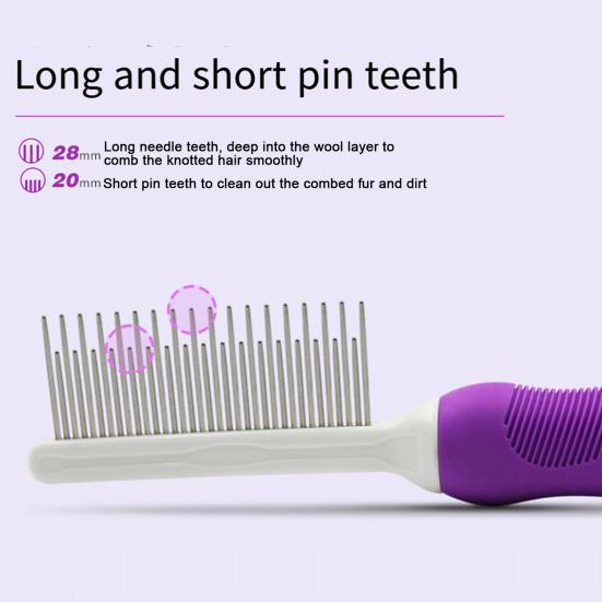 Расческа для удаления матов с меха для собак, кошек, безболезненное удаление из нержавеющей стали, нескользящая ручка, выпадение