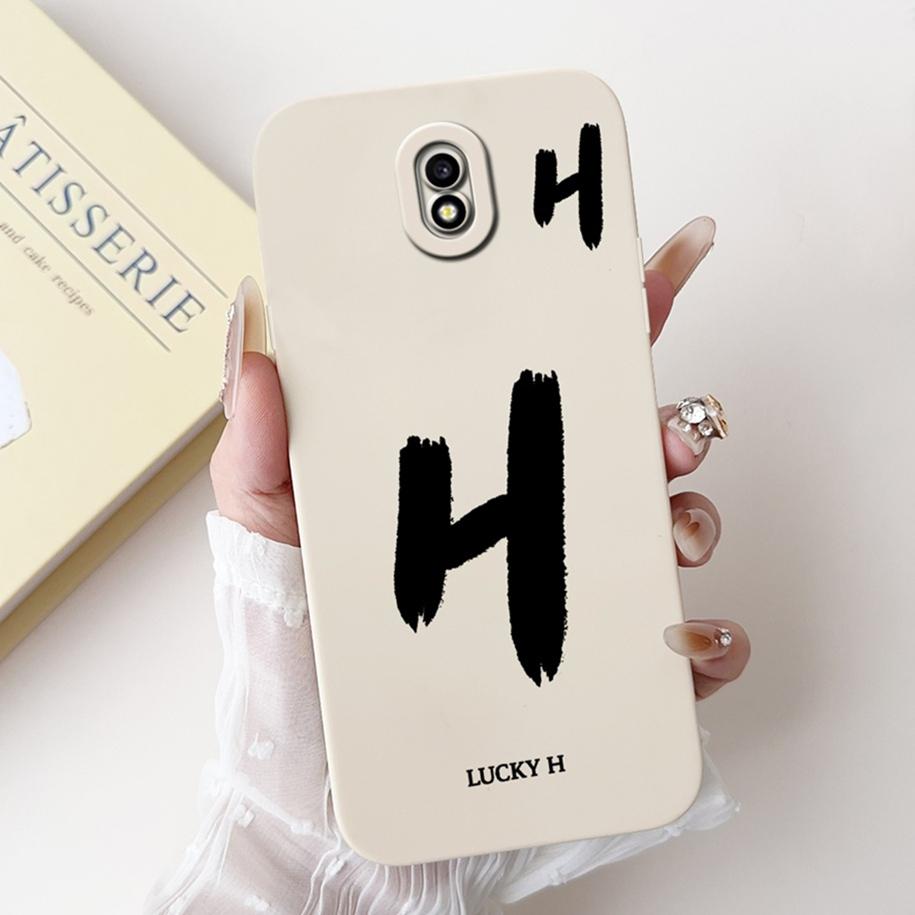 For Samsung Galaxy J7 2017 Case J730F Cover Lucky Letters Soft Silicone Protective Cover For Samsung J3 J5 Pro 2017 J7Pro Bumper