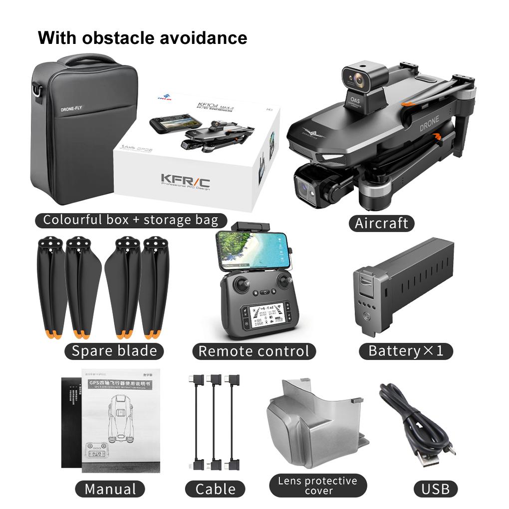 KF104 / KF104MAX2 Профессиональный Дрон WIFI 360 Обход Препятствий Сенсорный Экран FPV Бесколлекторный С 4K Камерой 3-Осевой Подвес RC Дрон