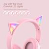 B90 Bluetooth-совместимая гарнитура 5.0 для геймеров с RGB-подсветкой Cat Ear Складная конструкция Беспроводные наушники-гарнитура для игр на ПК