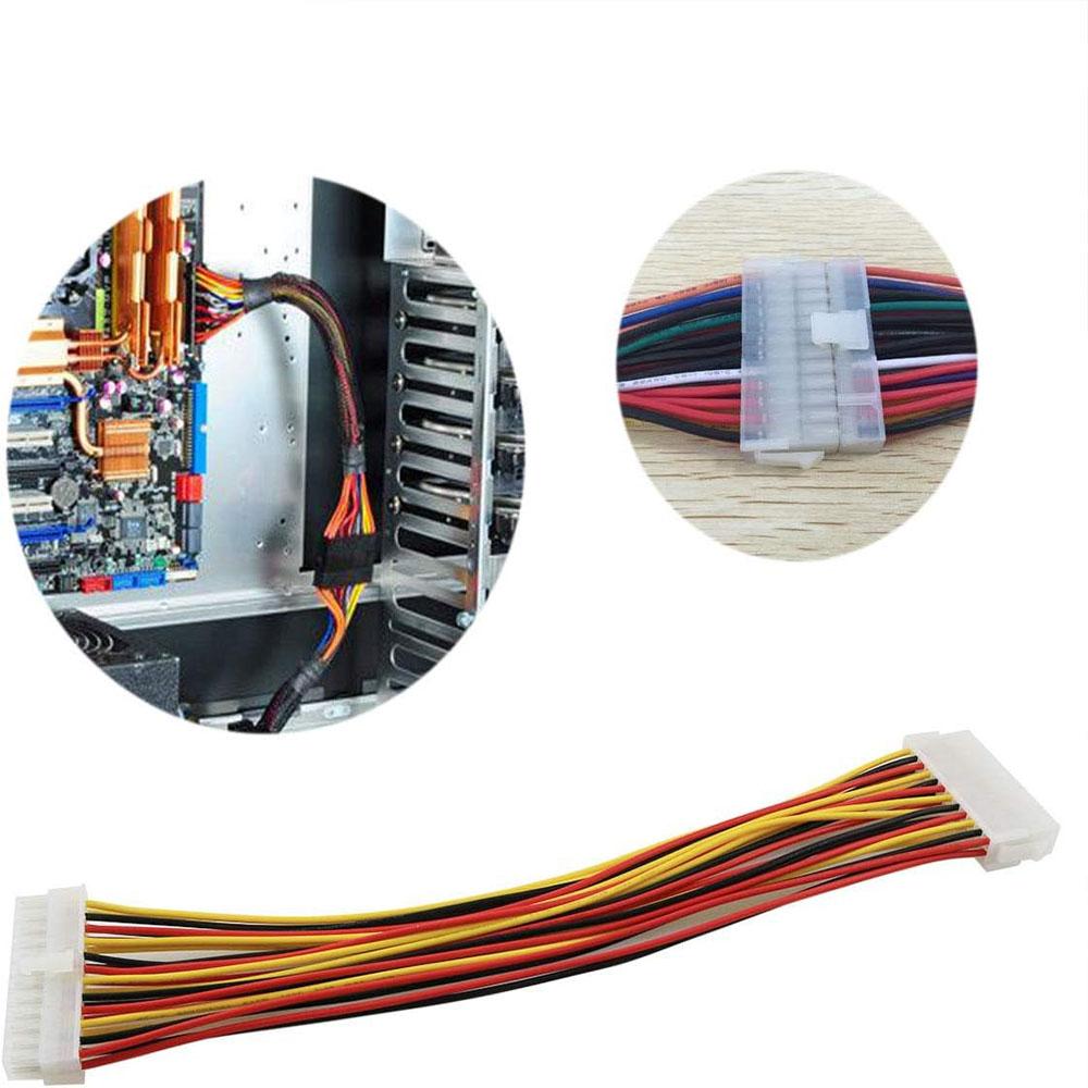 1 фут (30см) Кабель-удлинитель питания ATX 24-pin папа-мама для материнской платы ПК