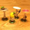 Authentic Japanese Ikimon Series 2 Mushroom And Rain Frog  Realistic Fly Agaric Figure Ornament Keychain Collectible